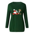 thumbnail image 4 of Mujeres Tallas grandes Casual Cuello redondo Suelto Impreso Bolsillo Manga larga Tops Mujer Blusa Fridja bvmnju3212, 4 of 5