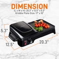 thumbnail image 2 of NutriChef Dual Electric Griddle - Nonstick Coating, Rotary Temperature Control, Plug-in Operation, Oil Tray, 2 of 2