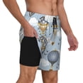 thumbnail image 2 of Fuzoiu Balloon Vintage Print Men's Swim Shorts,Quick-Dry Double-Layer Swim Trunks,Board Trunks,Beach Shorts Swimwear Bathing Suits-3X-Large, 2 of 6