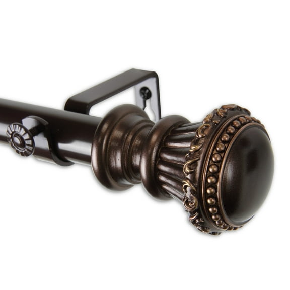 Sansa Curtain Rod 1" OD 48-84 inch - Bronze