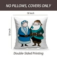 thumbnail image 2 of LALILO Throw Pillow Covers Cute Couple Mr And Mrs And Mrs Santa Cushion Cover 18" x 18", 525 Pack, 2 of 6