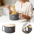 thumbnail image 1 of Stainless Steel Purpose Scald Large Capacity Instant Bowl 1100ml Double Layer Thermal Insulation Instant Bowl Leak Proof Pasta Bowls Lunch For Kitche Dining Table Mats round Doilies for Tables Teal, 1 of 5