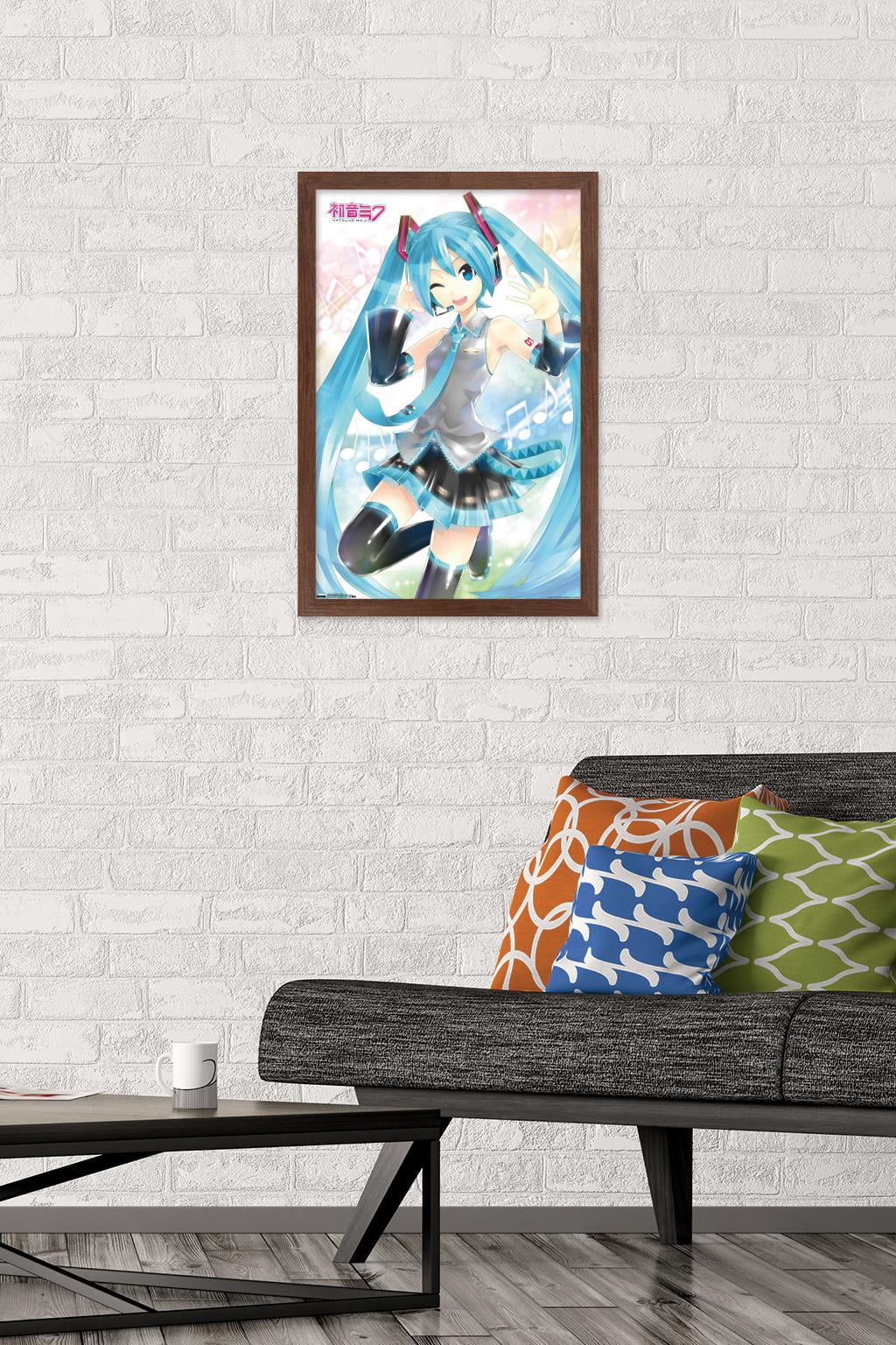 Hatsune Miku - WaVing Wall Poster, 14.725" x 22.375", Framed