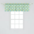 thumbnail image 2 of Ambesonne Luau Window Valance, Summer Leaves and Pineapples, 54" X 18", Earth Yellow Seafoam, 2 of 3