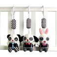 thumbnail image 2 of Paquete de 3 juguetes colgantes con sonajeros, juguetes de alto contraste para bebés y juguetes de peluche para cochecito, 2 of 5