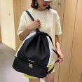 thumbnail image 4 of PENGXIANG Drawstring Backpack Adjustable Strap Basketball Bag for Women Men (Black), 4 of 8