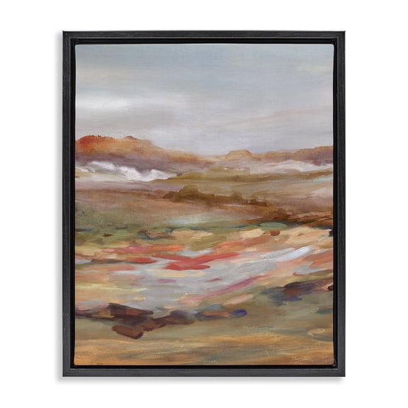 Stupell Industries Southwestern Dynamic Abstract Desert Black Floating Frame Canvas Art, 17 x 21, by Carol Robinson