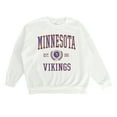 thumbnail image 5 of Women's Gameday Couture White Minnesota Vikings Timeless Triumph Premium Fleece Pullover Sweatshirt, 5 of 5