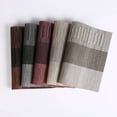 thumbnail image 4 of Gradient Bamboo Texture Pattern PVC Woven Placemats Insulation Stain-Resistant Table Mat Placemats Cup Dish Coaster Home Hotel Dining Tables Decors Mats Black, 4 of 9