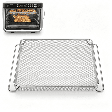 Oudizz For Ninja Air Fryer Basket Replacement Trays, Compatible with DT201 DT251 Foodi XL Toaster Oven, 14.4"x11.4"x1.1" Stainless Steel Dehydrator Mesh Wire Rack, Dishwasher Safe