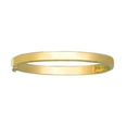 thumbnail image 4 of Auriga Fine Jewelry 18K Yellow Gold Polished Flat Edge 6.1mm Hinged Bangle for Women, 4 of 6
