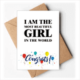 thumbnail image 1 of I Am The Most Beautiful Girl Wedding Cards Congratulations Greeting Envelopes, 1 of 3