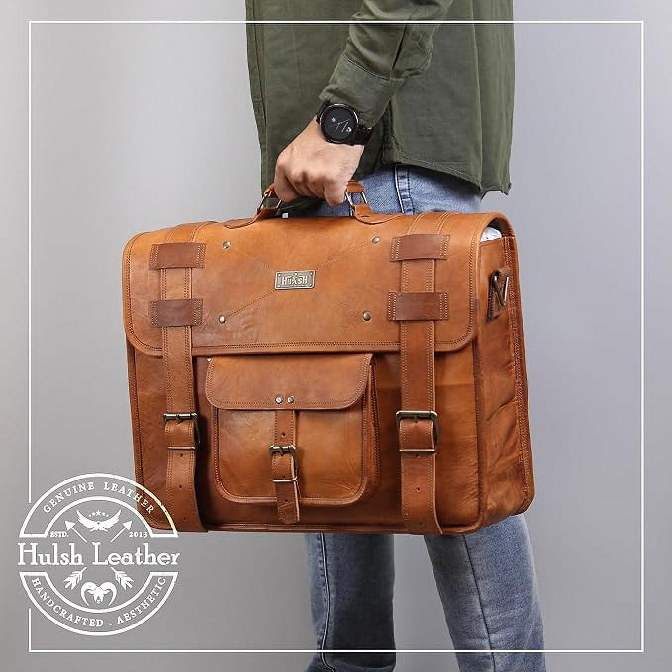 バッグ OUAT 25SS OFFICE BAG BROWN LEATHER Leather Laptop Bag for
