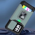 thumbnail image 4 of Phone Case for Samsung Galaxy S21 Ultra Glaxay S21ultra 5G with Slide Camera Cover and Tempered Glass Screen Protector Card Holder Hard Ring Cell Gaxaly 21S S 21 21ultra G5 Women Men Green, 4 of 6