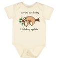 thumbnail image 3 of Inktastic I Worked out Today. I Lifted My Eyelids Cute Sloth on a Branch Boys or Girls Baby Bodysuit, 3 of 5