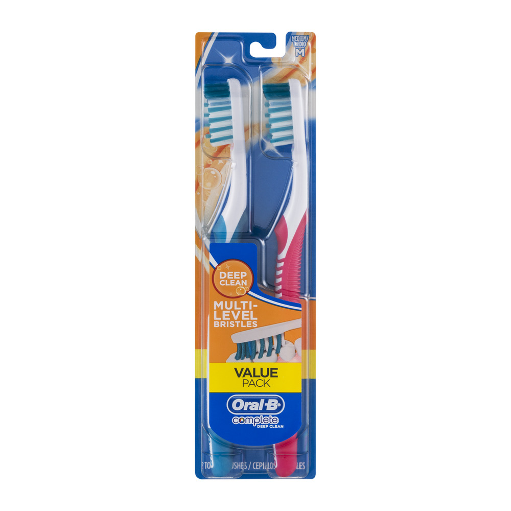 Oral-B Advantage Plus Medium Toothbrush, 2 Ct - Walmart.com