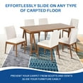 thumbnail image 5 of 28 PCS Chair Leg Sliders for Carpet, Square Chair Glides, Furniture Leg Protectors Caps, Carpet Protectors Table Feet Covers Cups, Teflon Furniture Pads Sliders No Scratches (Fit 0.51"-0.74", Clear), 5 of 6