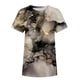 thumbnail image 4 of Pntutb Moda Mujer Verano Cuello Redondo Manga Corta Estampado Casual Camiseta Blusa Pntutb Pntutb-5233, 4 of 5