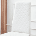 thumbnail image 5 of JUFU Set of 6 White Faux Leather And Chrome Dining Chairs, Modern for Dining Room, 5 of 10