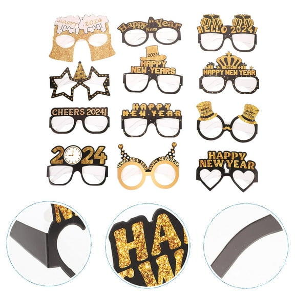 SWETRACE 2Sets Assorted Color Paper Glasses for New Year's Eve Decoration and Class Gatherings