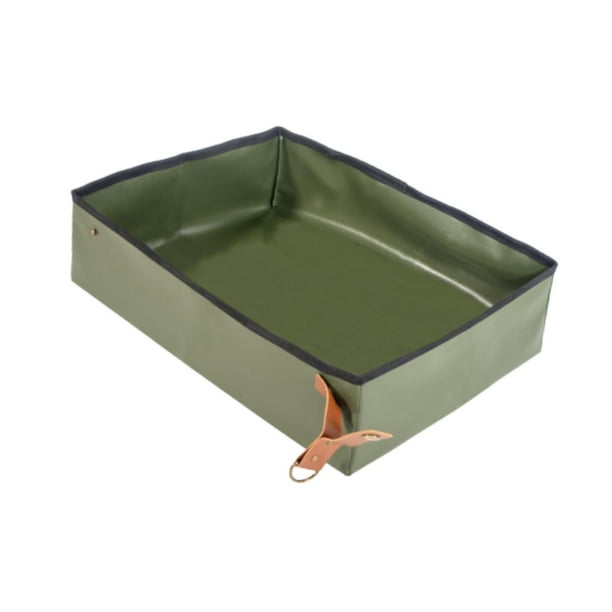 Caja de arena plegable para gatos, inodoro para gatitos, arenero de viaje, inodoro para mascotas, bandeja de arena para gatos S 40cmx30cmx10cm