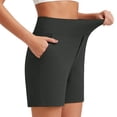 thumbnail image 6 of Kilaqueen Women's Bermuda Short High Waisted Stretchy Yoga Shorts Relaxed Fit Dressy Casual Workout Shorts with Pockets, 6 of 8
