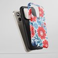 thumbnail image 5 of Floral For All iPhone Series Protective Phone Case Watercolor Art Red Blue, 5 of 7