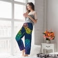 thumbnail image 4 of Uemuo Abstract Bright Pineapple Fruit Retro Pattern Women's Wide Leg Palazzo Lounge Pants with Pockets Light Weight Loose Comfy Casual Pajama Pants-XX-Large, 4 of 9