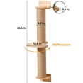 thumbnail image 4 of FUKUMARU Cat Scratching Post, Wooden Cats Wall Tree for Playing & Climbing, 4 of 7