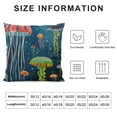 thumbnail image 5 of FUMJ Cartoon Jellyfish Square Throw Pillow Cover  Home Living Room Cushion Sofa Patio Car Indoor Outdoor New Home Bed Modern Home Art Decor Throw Pillow Cover, 5 of 5