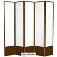 thumbnail image 6 of Red Lantern 7 ft. Tall Double Cross Shoji Screen - Walnut - 5 Panels, 6 of 6