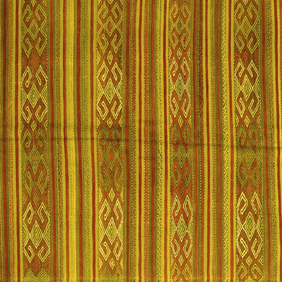 Ahgly Company Indoor Square Southwestern Yellow Country Area Rugs, 3' Square