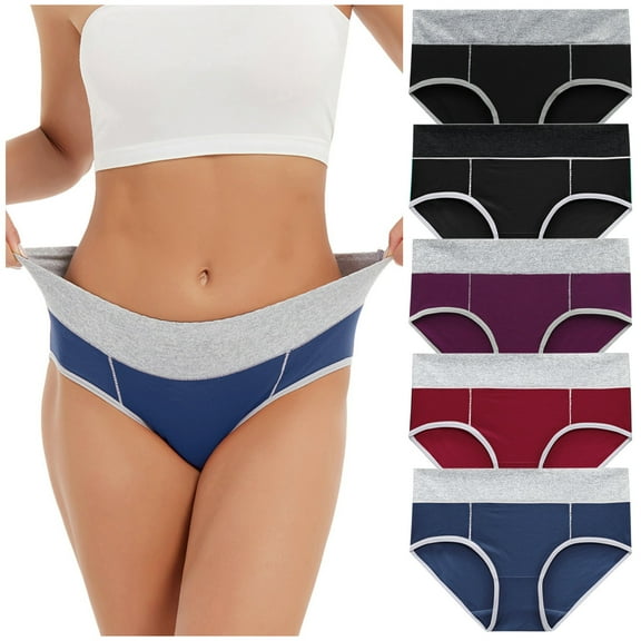 adviicd Thinx Period Panties for Teens Women's Blissful Benefits Dig-Free Comfort Waistband Microfiber Hi-Cut Multicolor Large