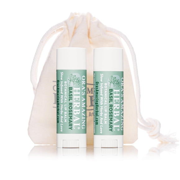 Bálsamo labial natural Tratamiento de dermatitis perioral Bálsamo labial de caléndula Bálsamo labial curativo con apoyo inmunológico Aceite esencial de albahaca y romero Aceite de coco orgánico 2 paqu