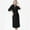 Black, variant on LYMAYTER Women Casual Bathrobe Fashion Solid Color Soft Sleepwear Summer Satin Long Robes M-2XL