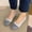 Dark Gray, variant on Crunowin Women's Shoes, Round Toe Color-Block Shallow Mouth Soft Flat Casual Shoes Khaki 6.5