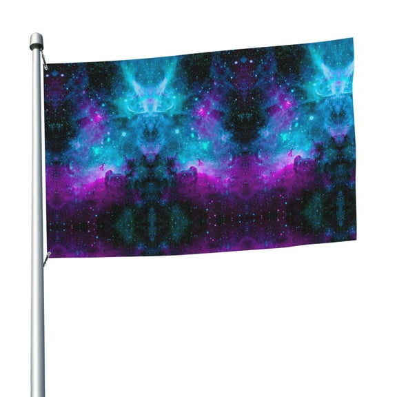 Galaxy Flag 5x8 Ft Print Vivid Color Outdoors Indoors Light-Weight Polyester Flags