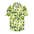 thumbnail image 4 of COSFO Collared Button Down Shirt Men Casual Hawaiian Green Short Sleeve Tops Regular Graphic Tees, 4 of 5