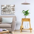 thumbnail image 4 of HFDF Farmhouse Old Barn Canvas Wall Art Kitchen Decor, Retro Farm Picture for Living Room Wood Grain Decoration Rustic Roosterspirational Artwork Painting Country Family Poster 20x16inch Framed, 4 of 6