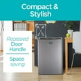thumbnail image 4 of Black + Decker BCRK25V Compact Refrigerator Energy Star Single Door Mini Fridge with Freezer, Cubic Feet, VCM, 2.5 cu.ft, Brushed Metal Finish,Grey, 4 of 7