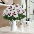 thumbnail image 4 of Bfogop Artificial Pansy Flowers for Outdoor,No Fade Fake Plastic Flowers Faux Plants for Decoration Hanging Planters Indoor Outside Garden Porch Window Box Home Wedding Farmhouse, 4 of 8