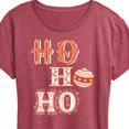 thumbnail image 3 of Instant Message - Christmas - Ho Ho Ho Ornament - Women's Raglan Graphic T-Shirt, 3 of 6