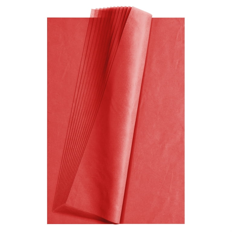 Crown Display 120 Count of Acid Free Tissue Paper for Gift and Crafts 15 x  20 - Red 