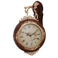 thumbnail image 4 of CarpNettore Decorative Double Sided Wall Clock Vintage Farmhouse Hanging Clock for Office or Brown, 4 of 9