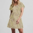 thumbnail image 7 of Fashion Beach Dresses for Womens 2026 Summer Plus Size Print Short-sleeved V-neck Casual Dress, 7 of 7