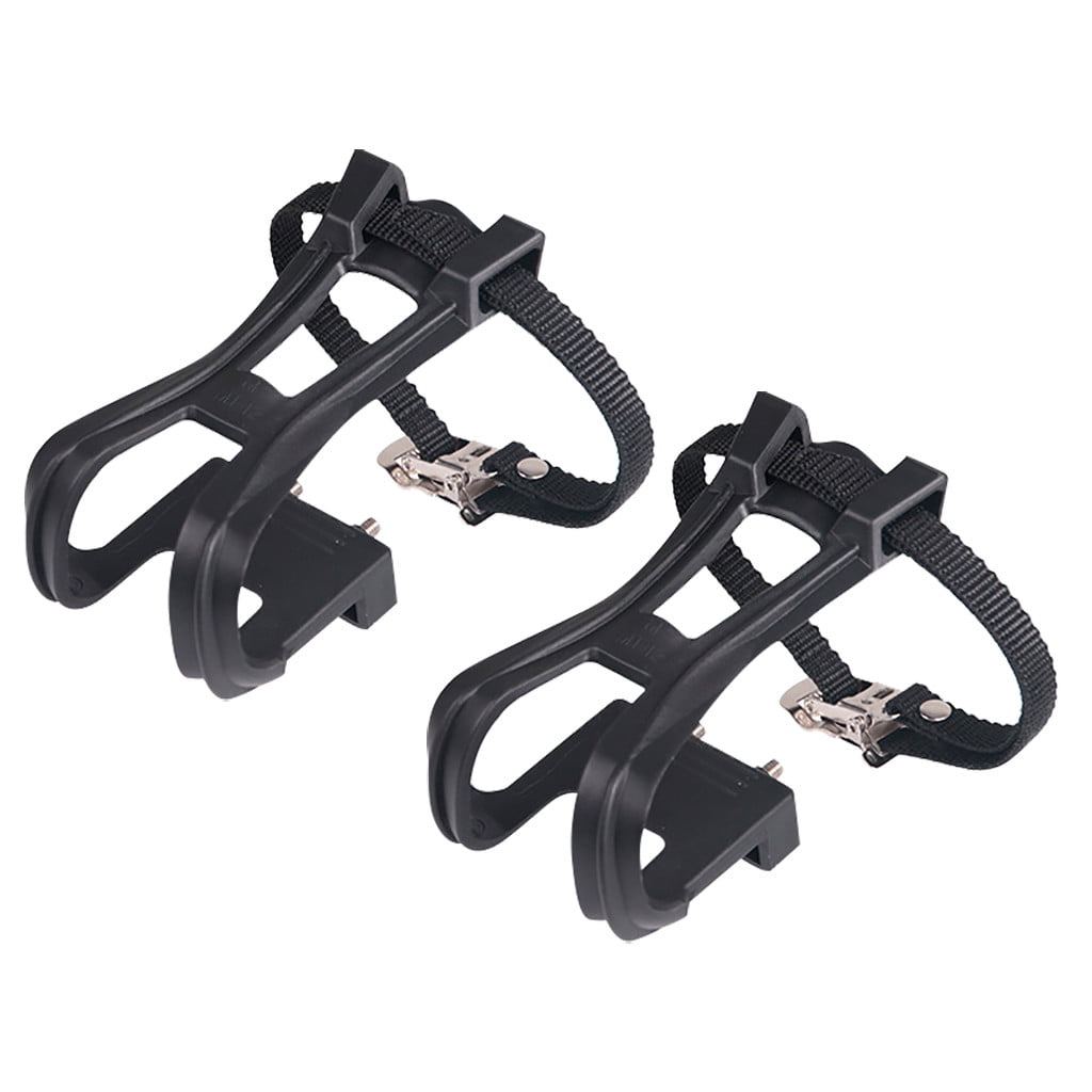 1X Bike Pedals with Clips and Straps for Outdoor Cycling and Indoor Statio G9Y0 