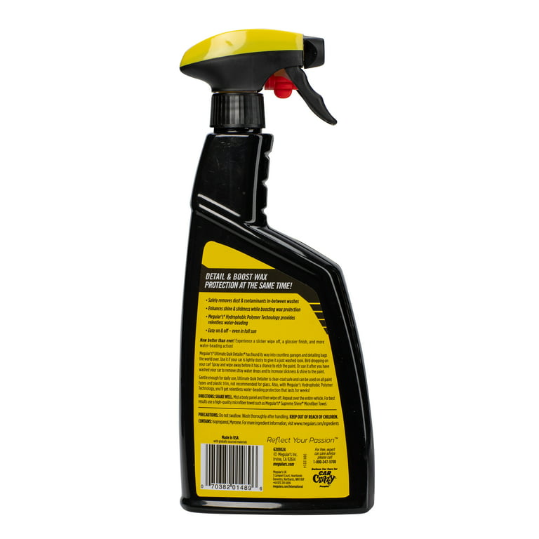  Meguiar's Quik Detailer, Mist & Wipe Car Detailing Spray, Clear  Light Contaminants and Boost Shine with a Quick Detailer Spray that Keeps  Paint and Wax Looking Like New, 32 oz. 
