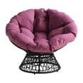 thumbnail image 3 of Pemberly Row Chair with Purple cushion and Gray Wicker Resin Frame, 3 of 5