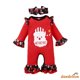 thumbnail image 1 of Diente De León-0-18 Meses Bebé Niñas Traje De Navidad Manga Larga Volantes Santa Claus/Patrón De Impresión Mono + Diadema, 1 of 4