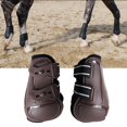thumbnail image 1 of 1 par de botas para caballos de tendón para patas delanteras / traseras, protección segura para las piernas, equipo ecuestre duradero para Pata trasera marrón L, 1 of 8